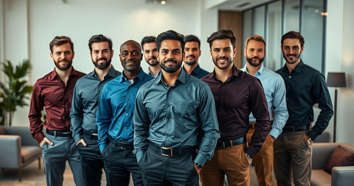 Camisa social masculina uniforme profissional para o ambiente de trabalho