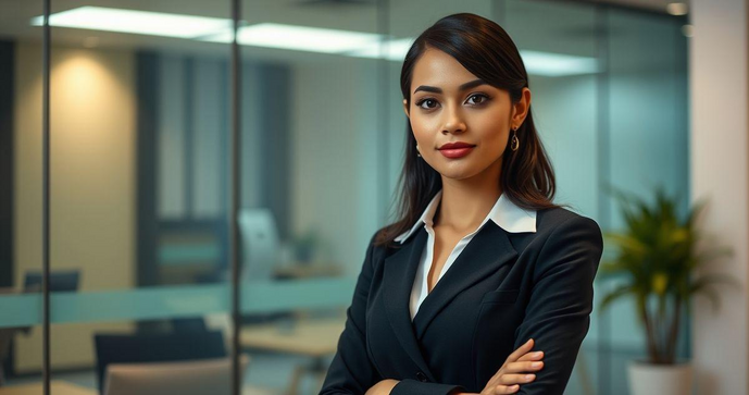 Uniforme administrativo feminino que une estilo e profissionalismo para o ambiente de trabalho