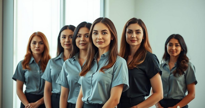 Como Escolher o Uniforme Camisa Social Feminina Manga Curta Perfeito